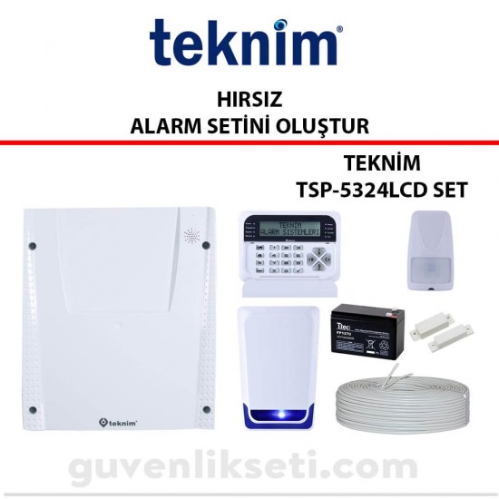 Teknim TSP-5324LCD Gsm/Gprs Kablolu Alarm - Kendi Setini Oluştur